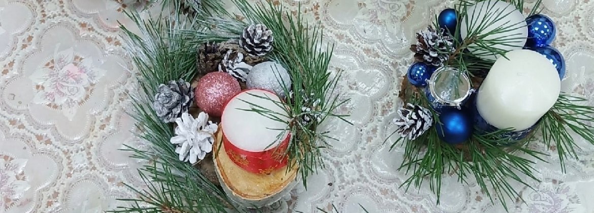 22 декабря в Павловском ДК состоялся мастер класс по новогоднему декору свечи
